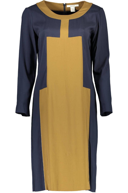 Gant Chic Blue Round Neck Dress with Contrasting Details - PER.FASHION