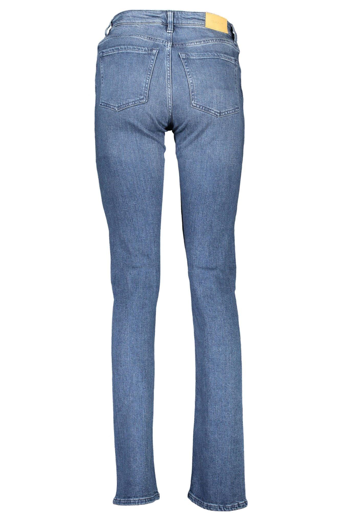 Gant Chic Faded Blue Button-Zip Jeans - PER.FASHION