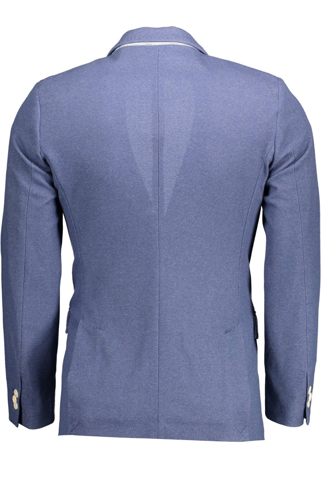 Gant Chic Slim-Fit Blue Jacket with Elegant Detailing - PER.FASHION
