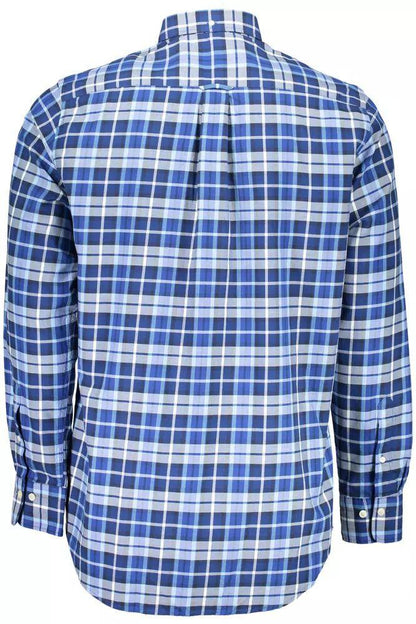 Gant Classic Blue Cotton Long Sleeve Shirt - PER.FASHION