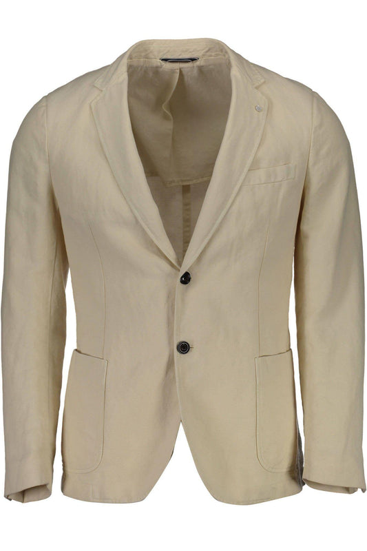Gant Elegant Beige Long Sleeve Classic Jacket - PER.FASHION