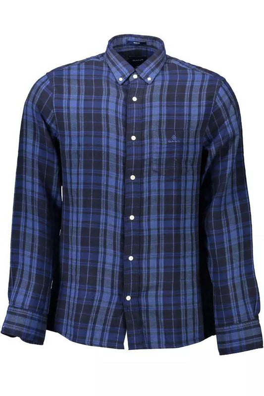 Gant Elegant Blue Button-Down Cotton Shirt - PER.FASHION