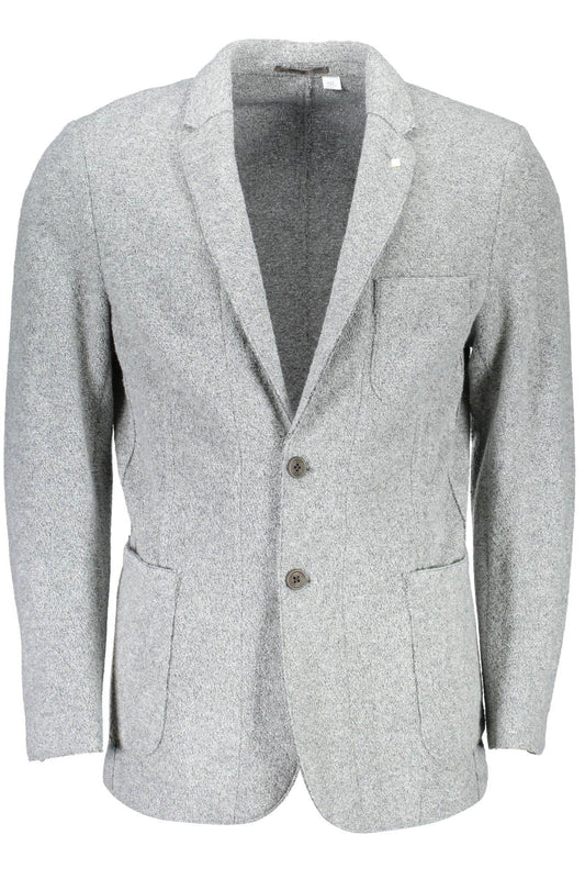 Gant Elegant Gray Long Sleeve Classic Jacket - PER.FASHION
