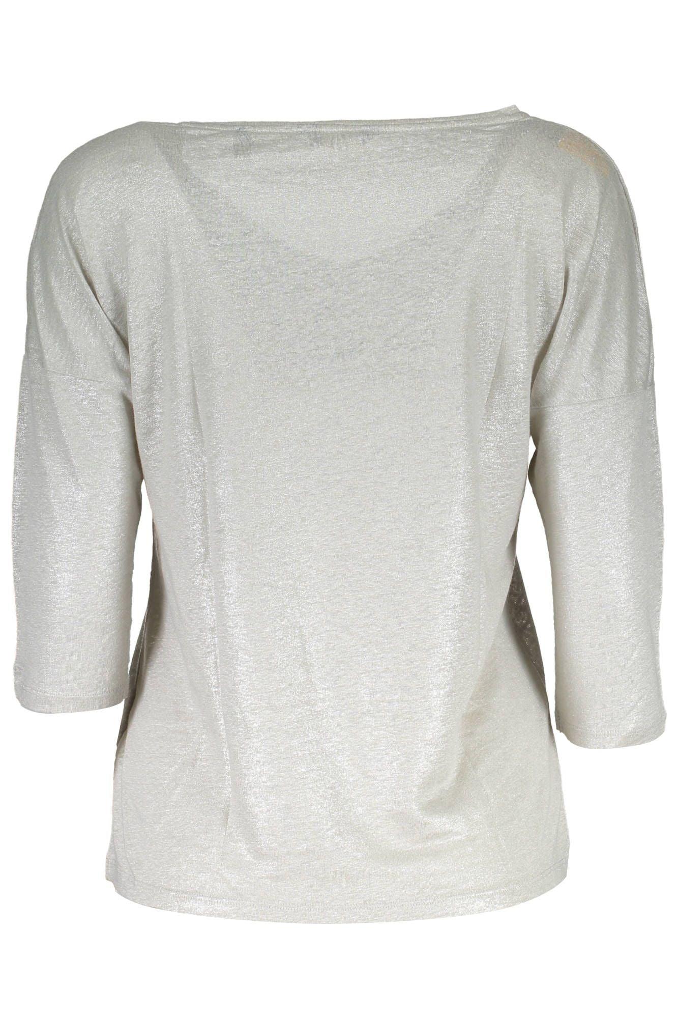 Gant Elegant Gray V-Neck Sweater with 3/4 Sleeves - PER.FASHION