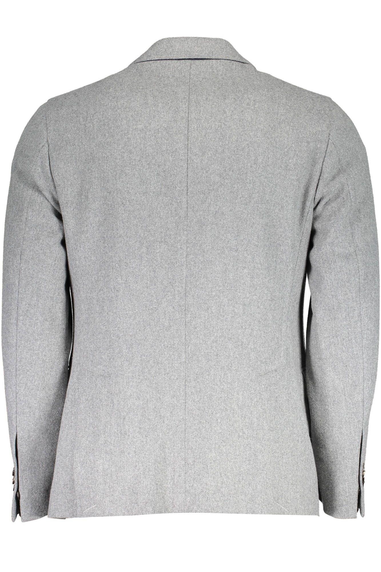Gant Elegant Gray Wool Blend Jacket - PER.FASHION