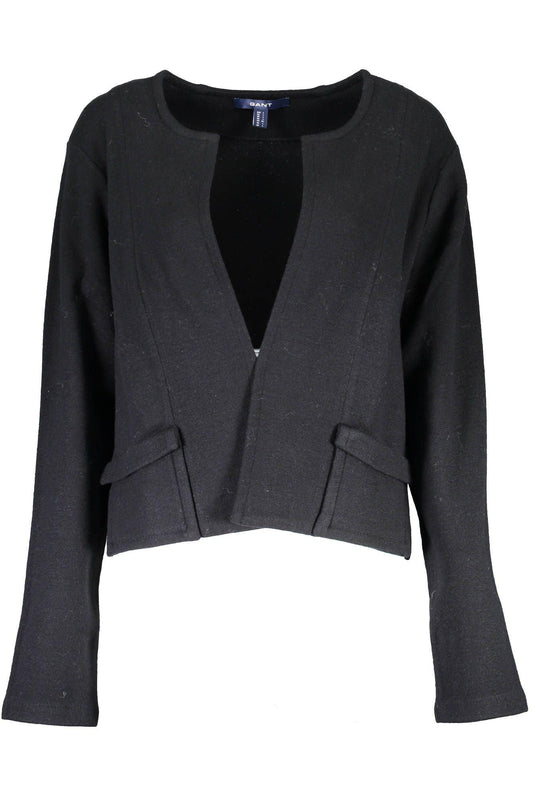 Gant Elegant Long Sleeve Black Cardigan - PER.FASHION