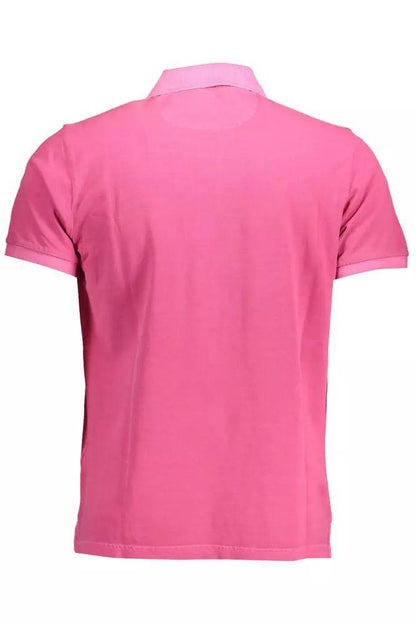 Gant Elegant Pink Cotton Polo with Contrasting Details - PER.FASHION