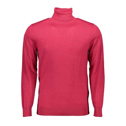 Gant Elegant Pink Turtleneck Sweater in Pure Wool - PER.FASHION