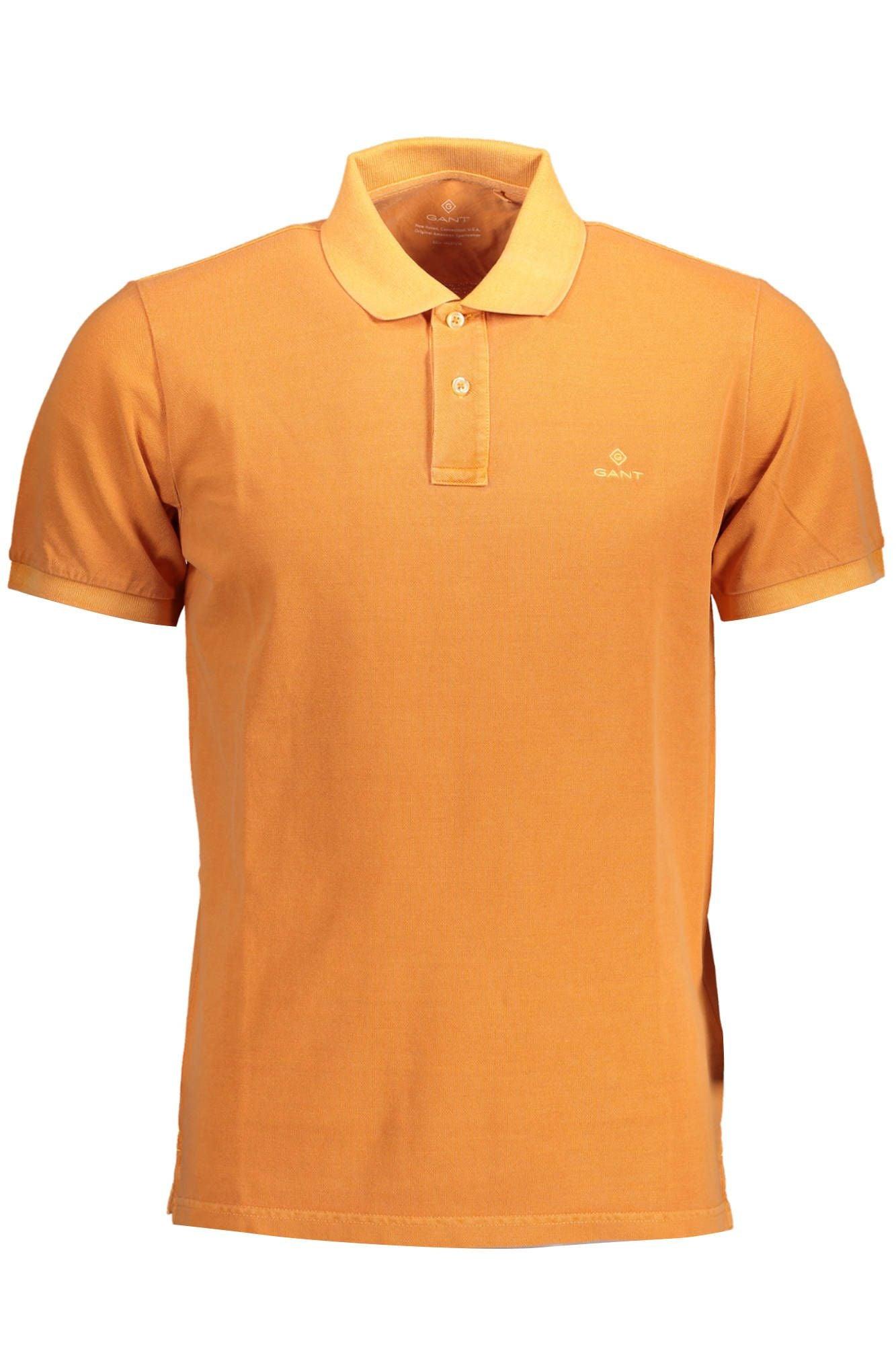 Gant Elegant Short-Sleeved Orange Polo Shirt - PER.FASHION