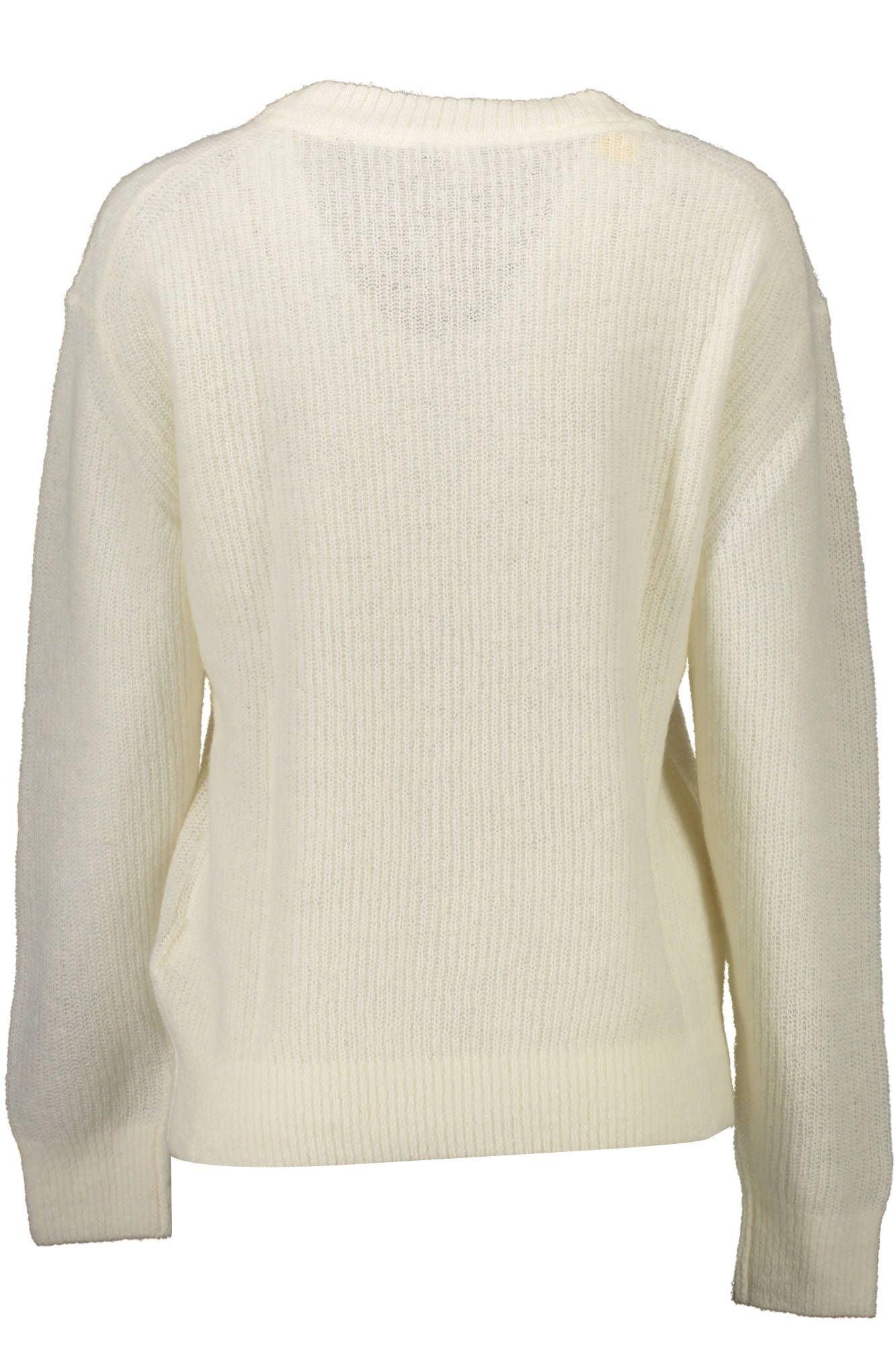 Gant Elegant White Wool-Blend Sweater - PER.FASHION