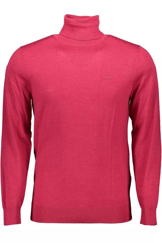 Gant Elegant Wool Mock Neck Sweater in Pink - PER.FASHION