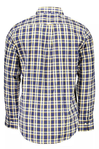 Gant Refined Blue Cotton Long Sleeve Shirt - PER.FASHION