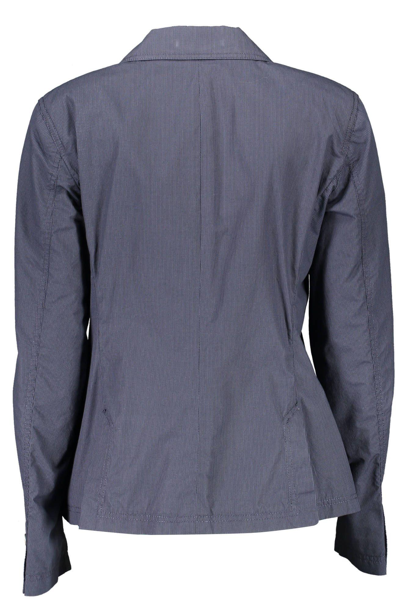 Gant Timeless Blue Cotton Jacket with Classic Appeal - PER.FASHION