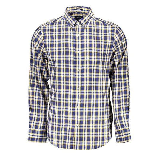 Gant Elegant Blue Cotton Button-Down Shirt - PER.FASHION