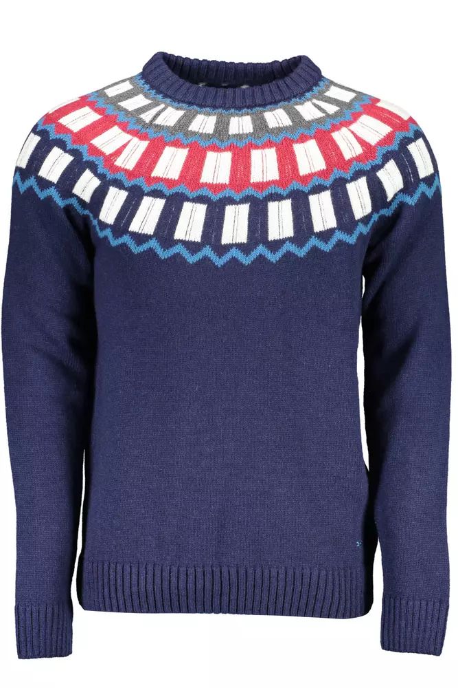 Синий дизайнерский свитер из смеси альпаки Gant