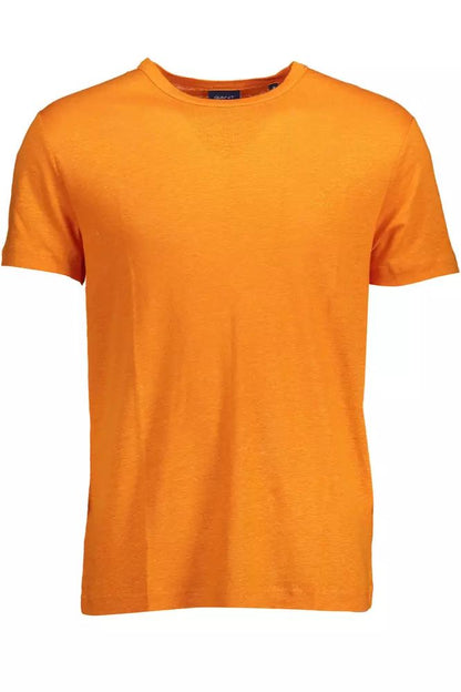 Gant T-shirt a maniche corte in lino arancione elegante