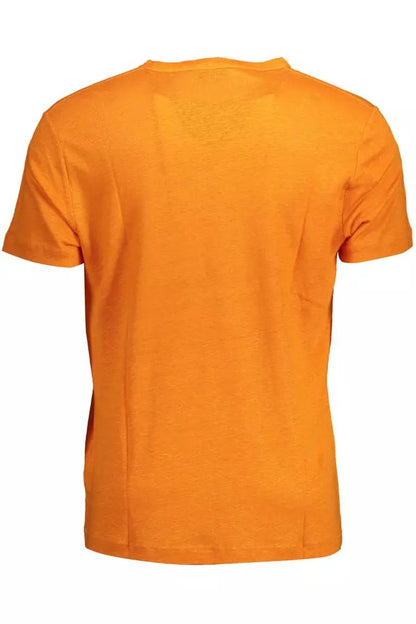 Gant T-shirt a maniche corte in lino arancione elegante