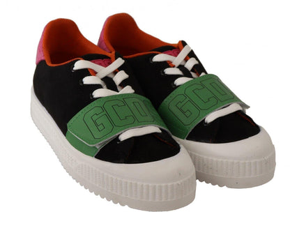 GCDS Stylish Multicolor Low Top Lace-Up Sneakers - PER.FASHION