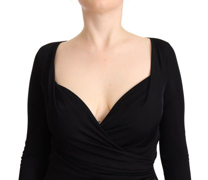 GF Ferre Elegant Black Sheath Dress with Sweetheart Neckline - PER.FASHION