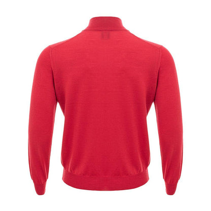 Gran Sasso Elegant Crimson Wool T-Shirt for Men - PER.FASHION