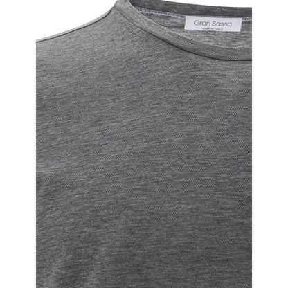Gran Sasso Elegant Gray Cotton T-Shirt for Men - PER.FASHION