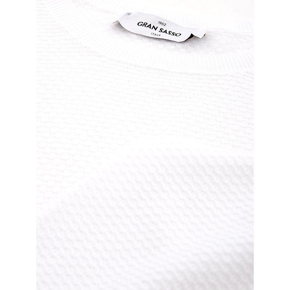 Gran Sasso Elegant Italian White Cotton T-Shirt - PER.FASHION