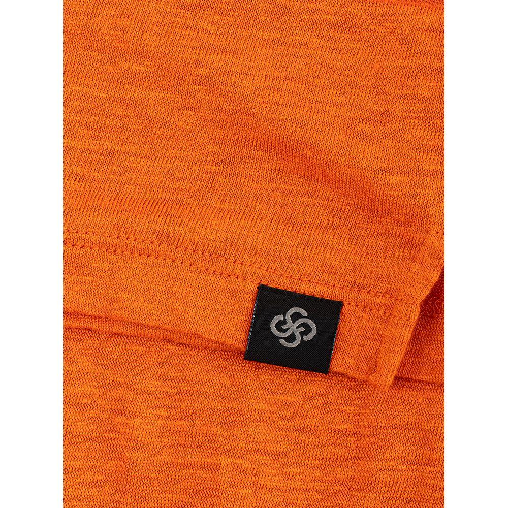 Gran Sasso Elegant Linen T-Shirt in Vibrant Orange - PER.FASHION