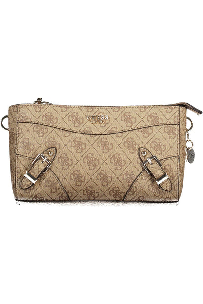 Guess Jeans Chic Beige Shoulder Bag with Contrasting Details - PER.FASHION