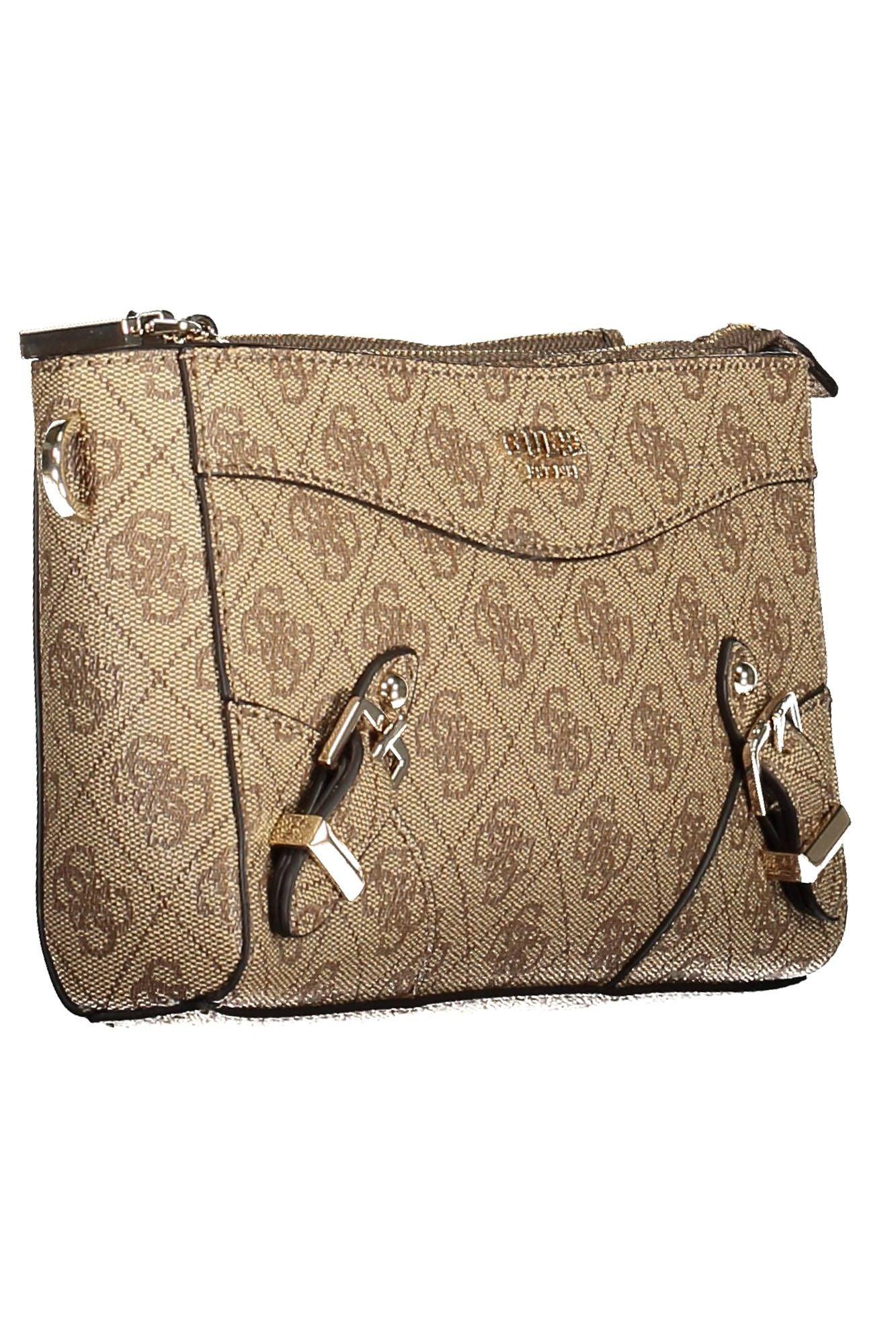Guess Jeans Chic Beige Shoulder Bag with Contrasting Details - PER.FASHION