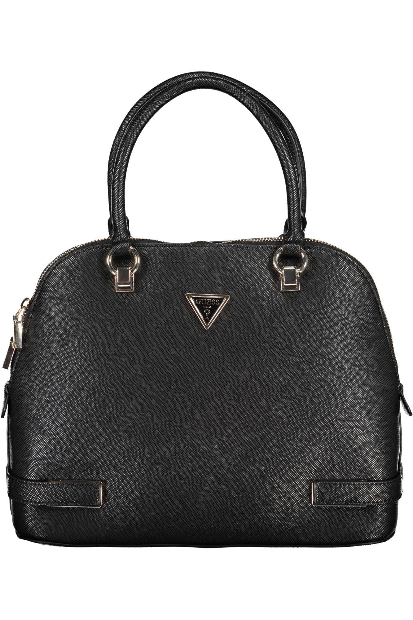 Guess Jeans Chic Black Guess Handbag with Contrasting Details - PER.FASHION