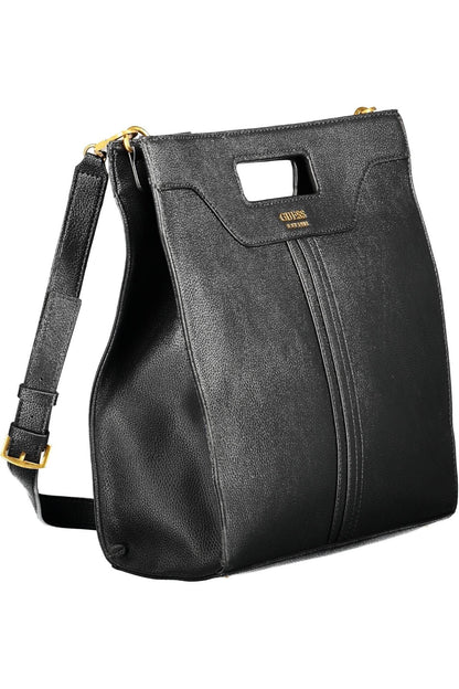 Guess Jeans Chic Black Handbag with Contrasting Details - PER.FASHION