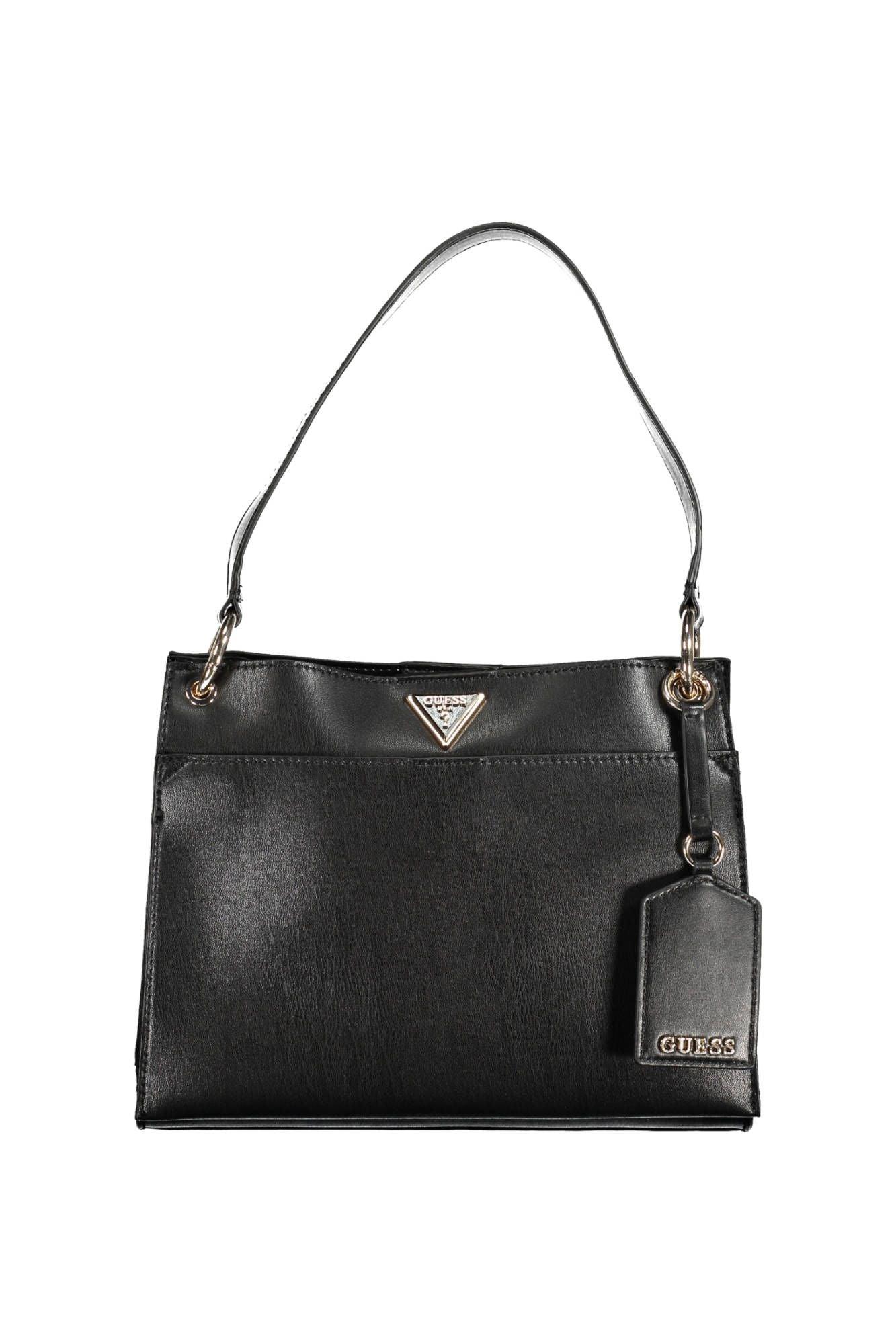 Guess Jeans Chic Black Shoulder Bag with Contrasting Details - PER.FASHION