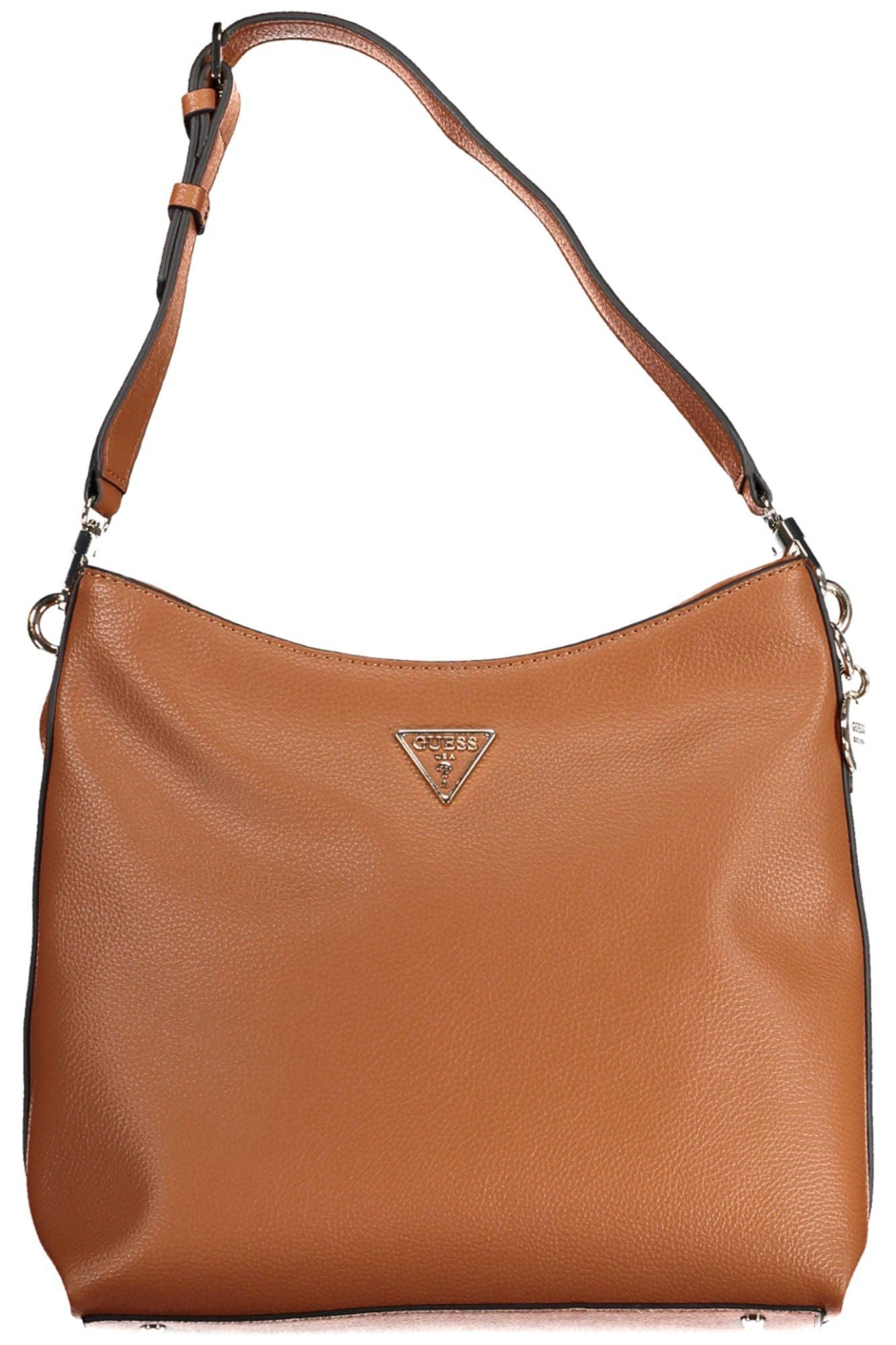 Guess Jeans Chic Brown Shoulder Bag with Logo Detail - PER.FASHION