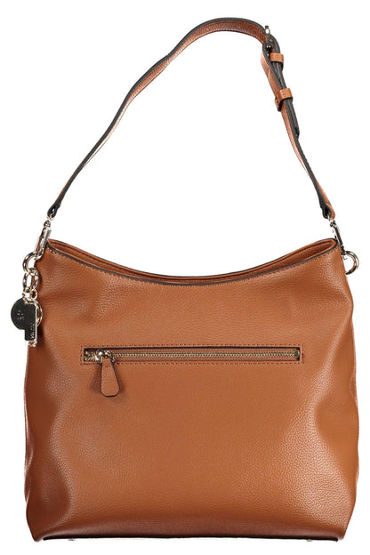 Guess Jeans Chic Brown Shoulder Bag with Logo Detail - PER.FASHION