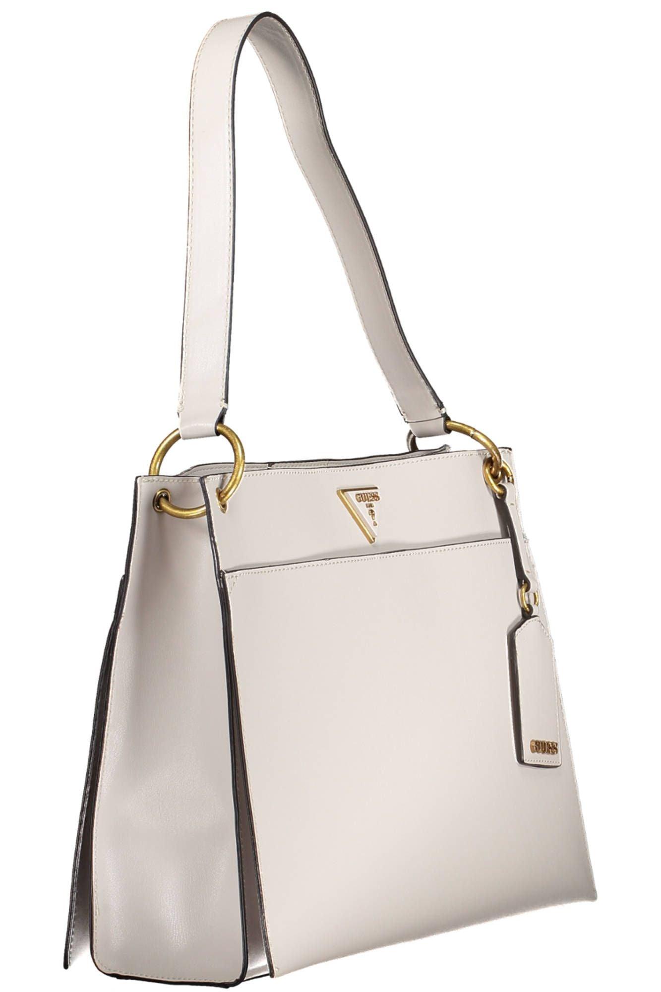 Guess Jeans Chic Gray Shoulder Bag with Contrasting Details - PER.FASHION