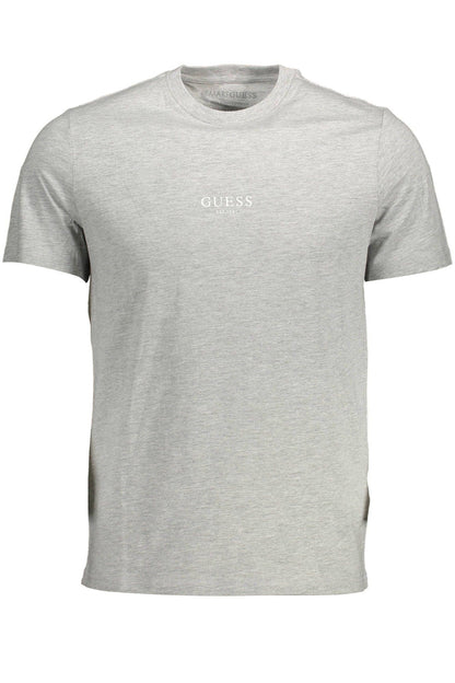 Guess Jeans Chic Gray Slim Fit Organic Cotton Tee - PER.FASHION