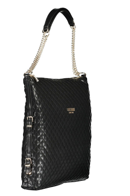 Guess Jeans Chic Two-Chain Black Shoulder Bag - PER.FASHION