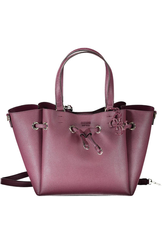 Guess Jeans Elegant Purple Handbag with Versatile Straps - PER.FASHION