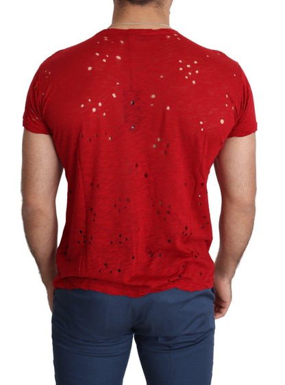 Guess Radiant Red Cotton Stretch T-Shirt - PER.FASHION