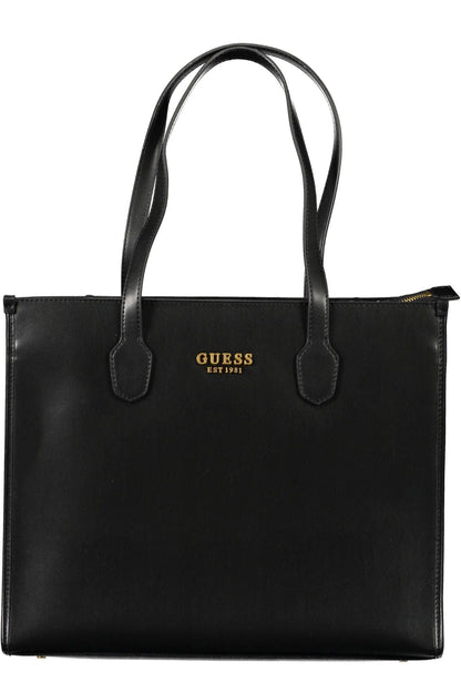 Guess Jeans Chic Black Polyurethane Shoulder Bag - PER.FASHION