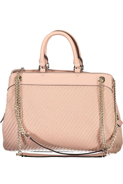 Guess Jeans Chic Pink Chain-Handle Shoulder Bag - PER.FASHION