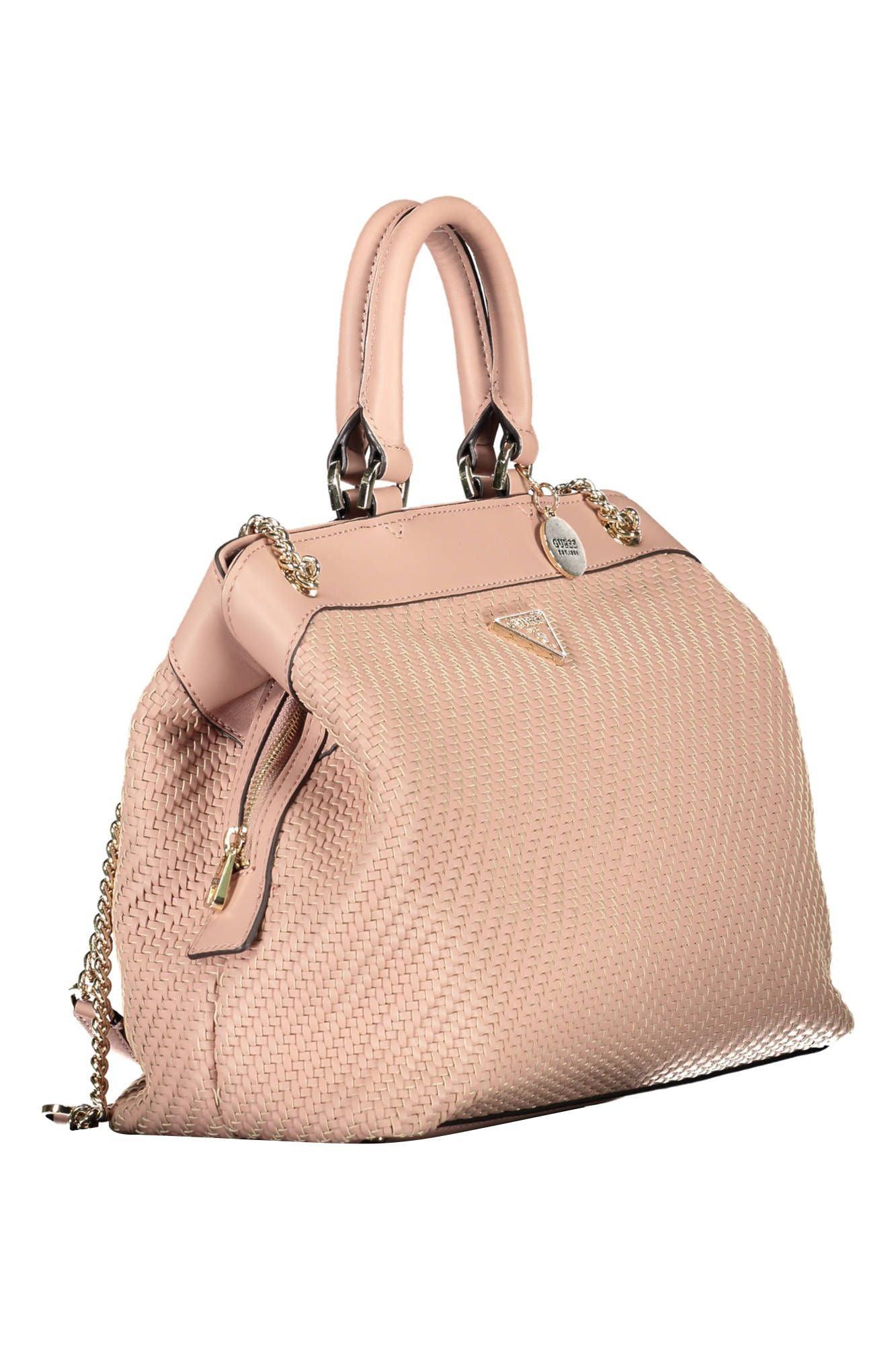 Guess Jeans Chic Pink Chain-Handle Shoulder Bag - PER.FASHION