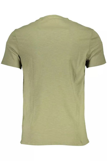 T-shirt Guess Jeans Chic in cotone organico verde con ricamo