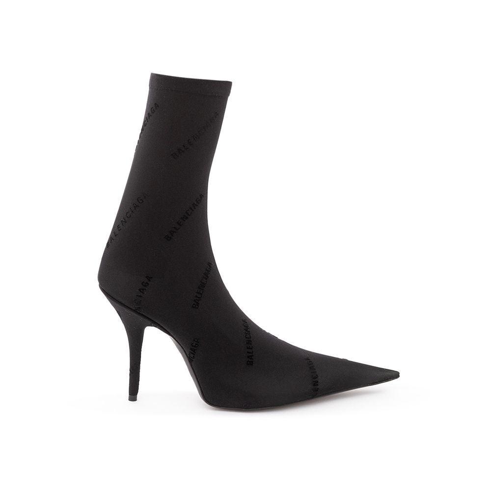 Balenciaga Elegant Black Spandex Statement Boots - PER.FASHION