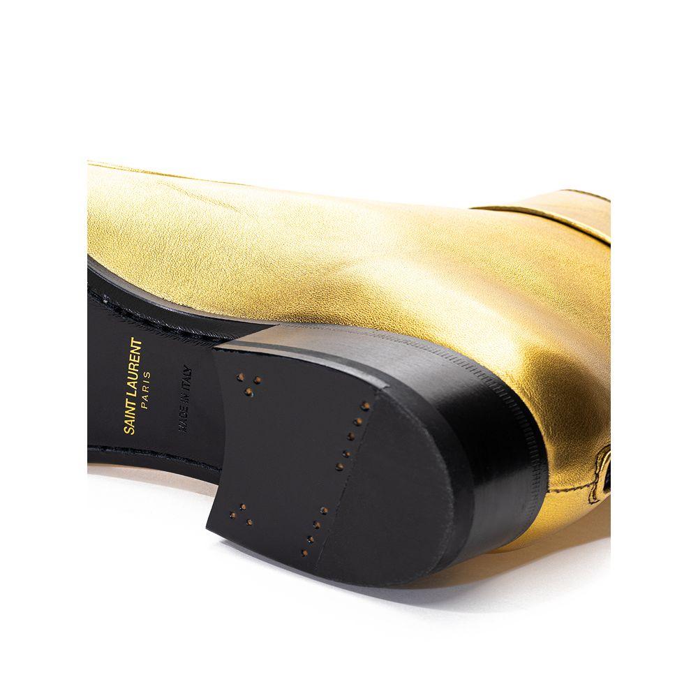 Saint Laurent Gold Leather Boot - PER.FASHION
