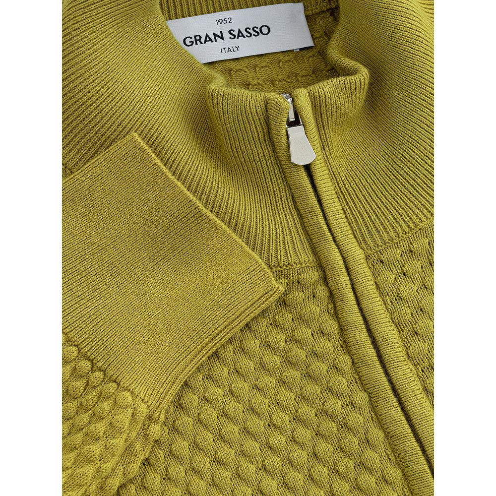 Gran Sasso Elegant Yellow Cotton Cardigan for Men - PER.FASHION