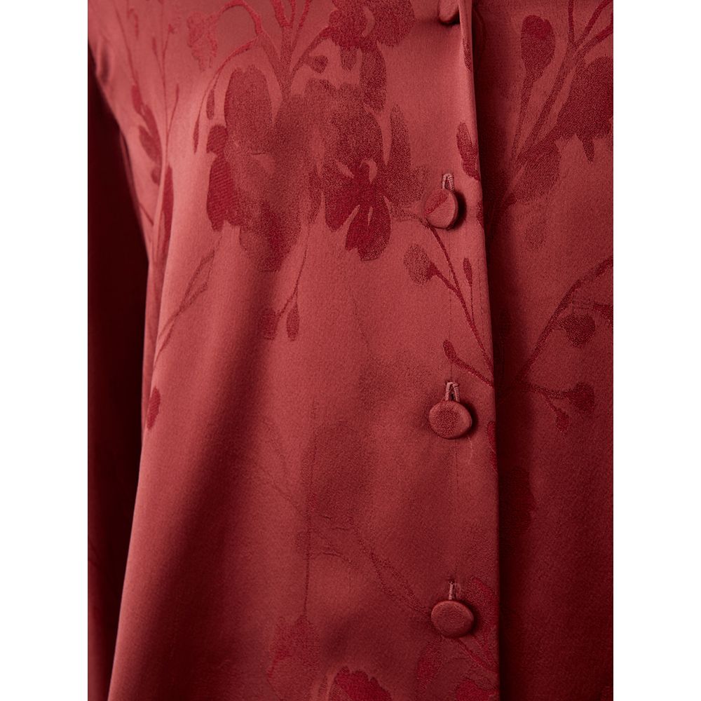 Camicia Elegante da Donna Lardini in Acetato Rosso