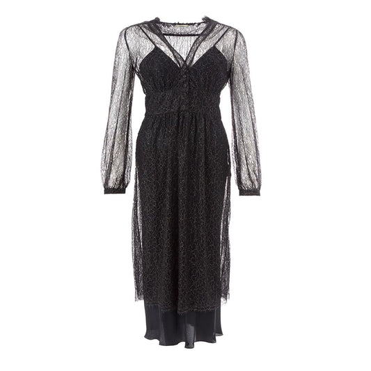 Lardini Elegant Black Nylon Dress - PER.FASHION