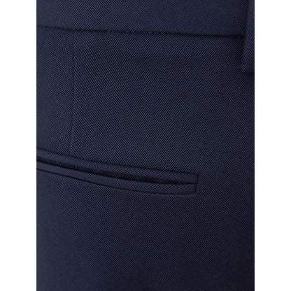 Pantalone Elegante Lardini in Lana Blu da Donna