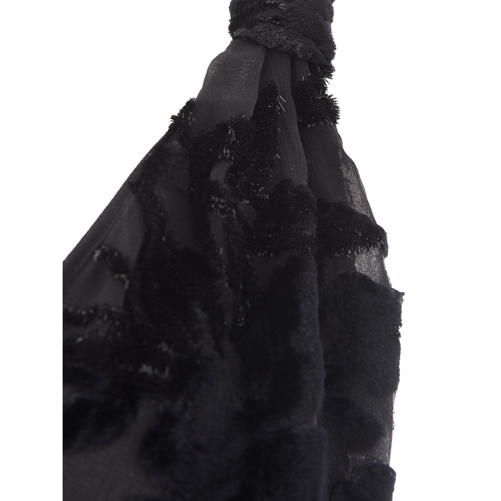 Lardini Elegant Black Viscose Dress